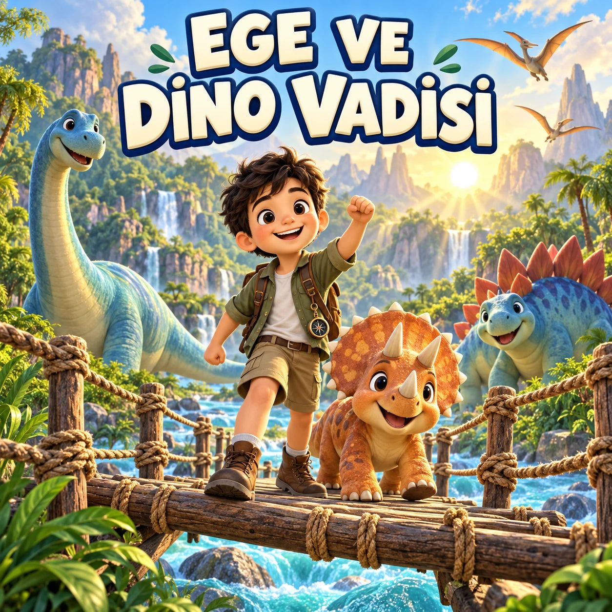 Dino Vadisi kişiselleştirilebilir örnek kitap kapağı
