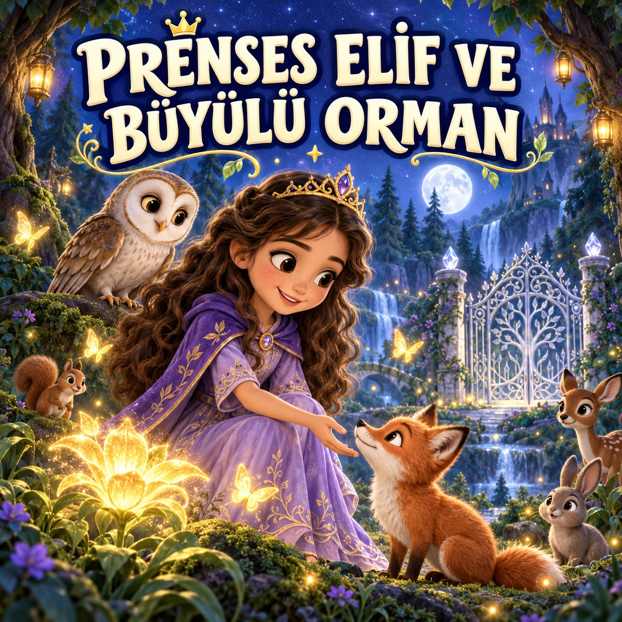 Büyülü Orman kişiselleştirilebilir örnek kitap kapağı